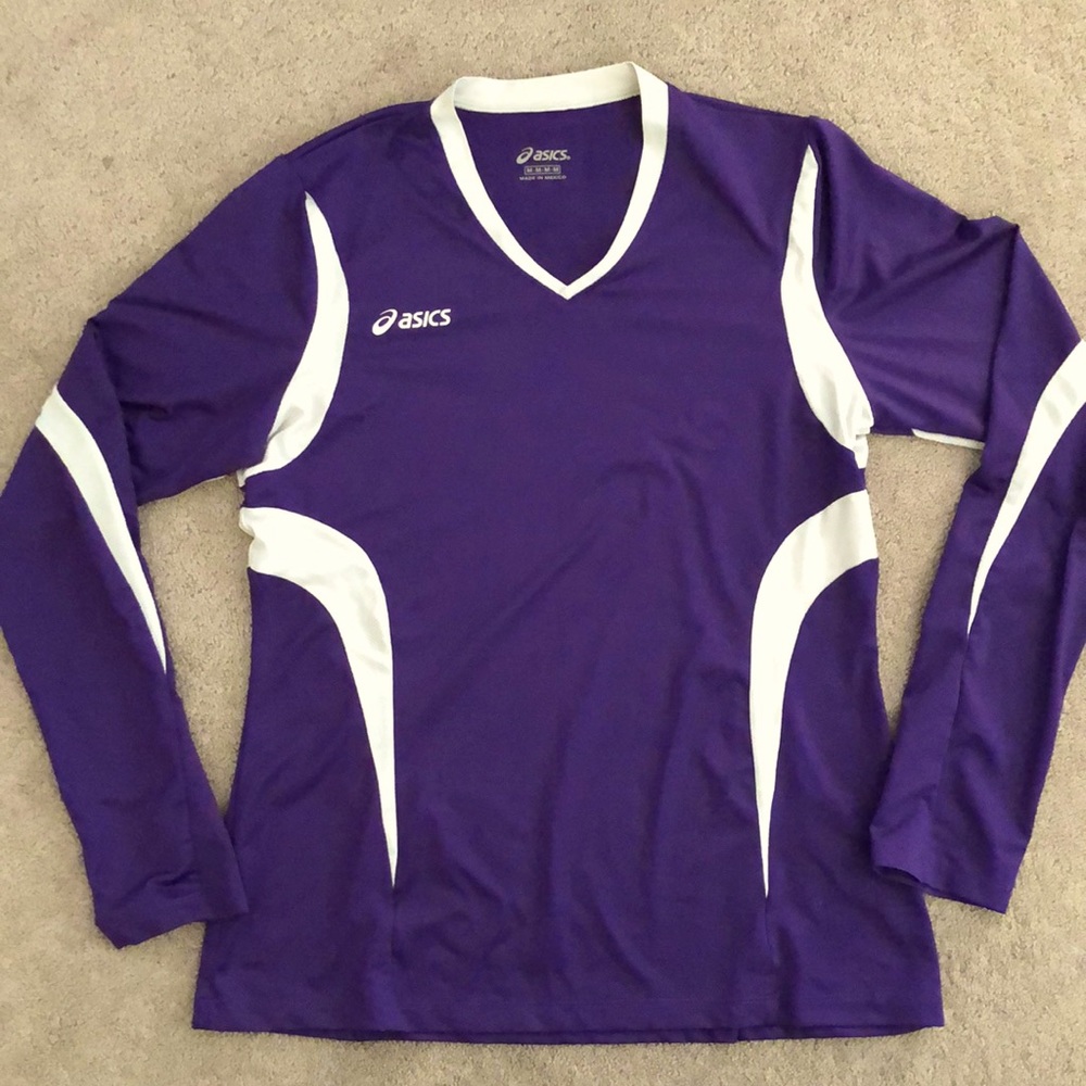 Purple Long Sleeve Activewear Asics  Shirt‎